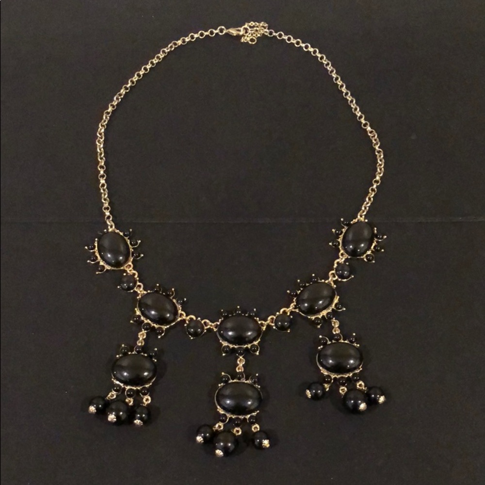 Black And Gold Enamel Necklace